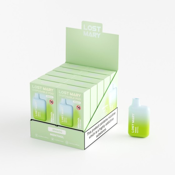 Lost Mary BM600 Menthol Disposable Vape 10 Pack
